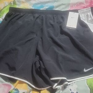 Nike Black and White Brief Lined Running Shorts
